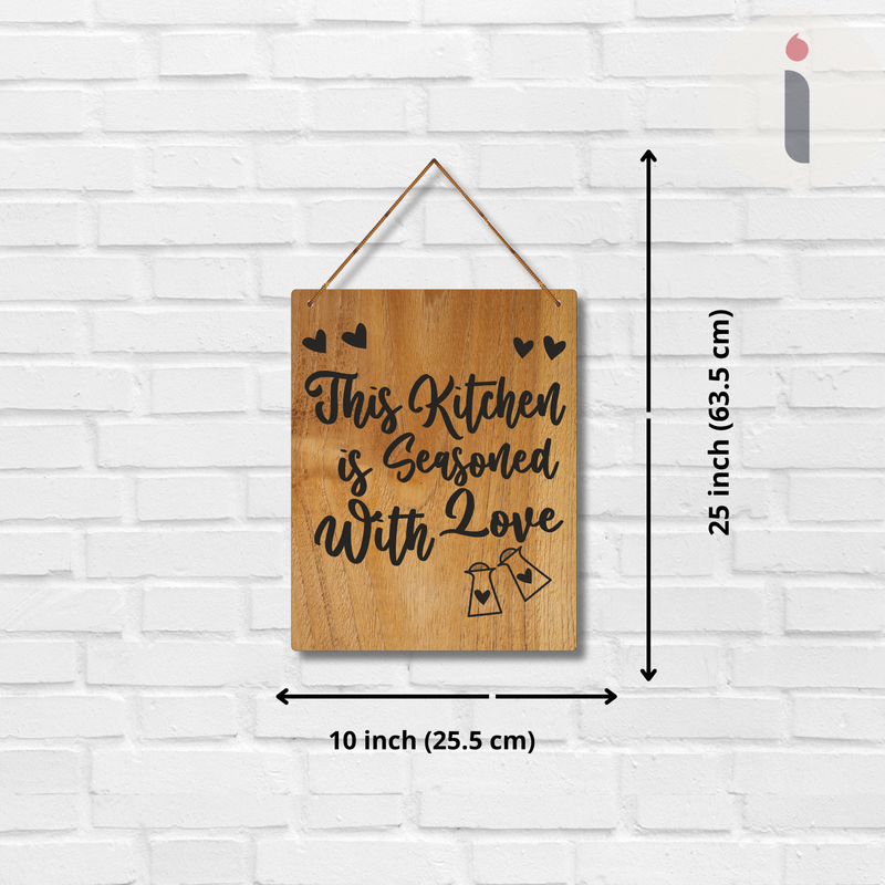 "This kitchen is seasoned with love"  Wall Hanging
