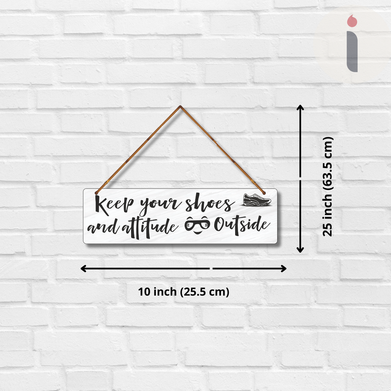 "Keep Your Chappal & Attitude Outside" Wall Hanging - ICraft asia