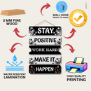"Stay Positive, Work Hard, Make It Happen" wall hanging - ICraft asia