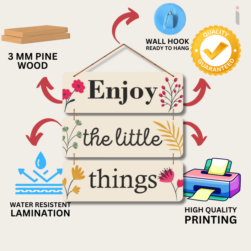 "Enjoy the Little Things" Wall Hanging