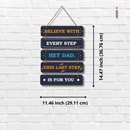 Believe With Every Step – Tribute to Dad Wooden Wall Hanging