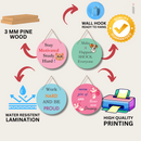 "Stay, Make, Work, Never" wall hanging - ICraft asia