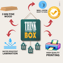 "Think Outside the Box" wall hanging - ICraft asia