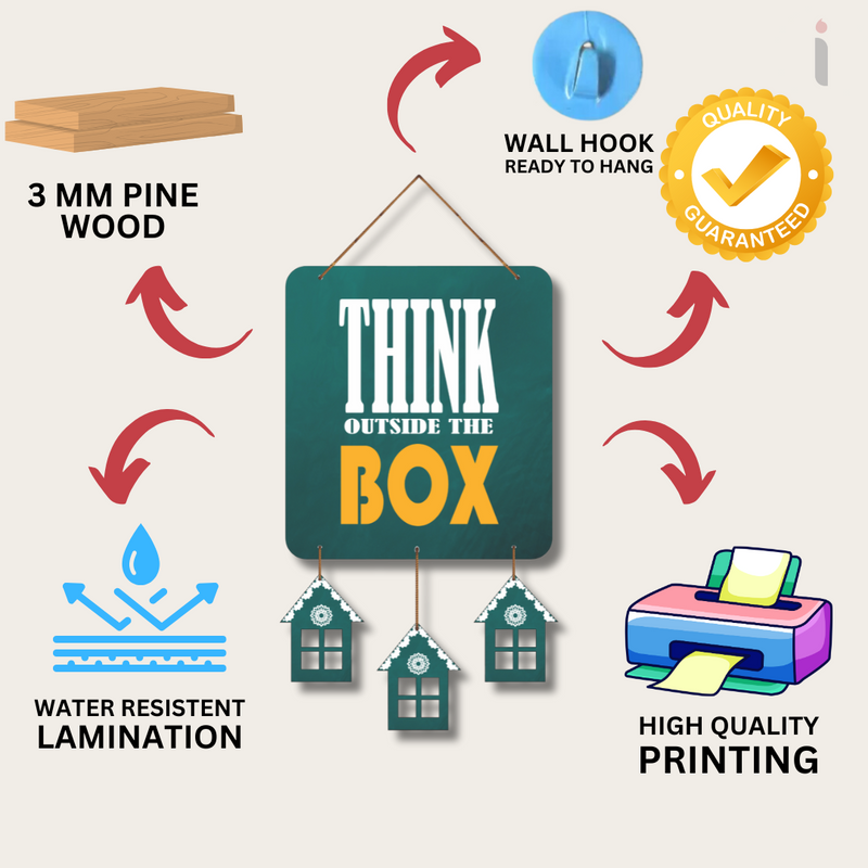 "Think Outside the Box" wall hanging - ICraft asia