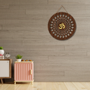 Om mandala wooden wall hanging