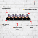 Cute Krishna Design Wooden Wall Key Holder - ICraft asia