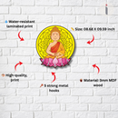 Buddha Mandala Lotus Wooden Wall Key Holder - ICraft asia