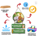 Jungle Friends Inspirational Wall Hanging