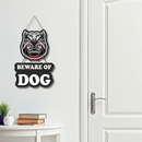 Beware of Dog Wooden Hanging Sign