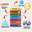 "Sunday to Saturday" wall hanging - ICraft asia