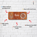 Wooden Key Holder with Ganesha & Swastik - ICraft asia