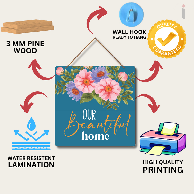 "Our Beautiful Home" wall hanging