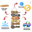 Bless the Food, Family & Love Wooden Wall Hanging