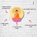 Buddha on Lotus Wooden Wall Key Holder - ICraft asia