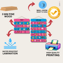 "Marathi Varnamala" Wooden Wall Hanging - ICraft asia