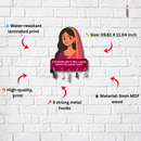 Beautiful Girl Quote Wooden Key Holder - ICraft asia