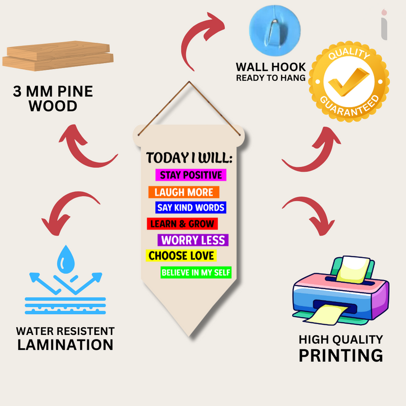 "Today I Will" wall hanging - ICraft asia