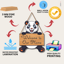 Panda White Beautiful Wooden Wall Hanging - ICraft asia