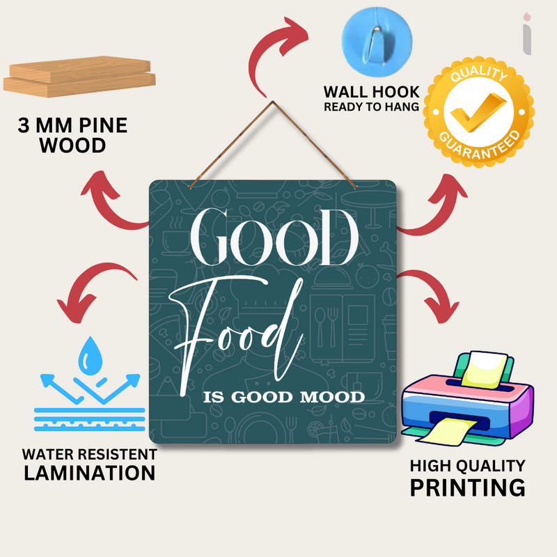 "Good Food is Good Mood" Wall Hanging