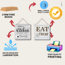 "Happiness is a Kitchen Full of Family, Eat Fresh" Wall Hanging - ICraft asia