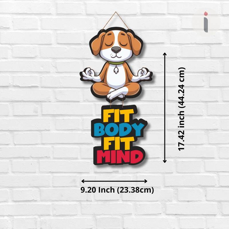 Fit Body, Fit Mind Wall Hanging
