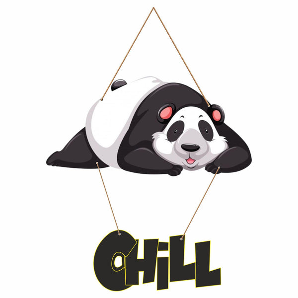 Chill Panda Wooden Wall Hanging