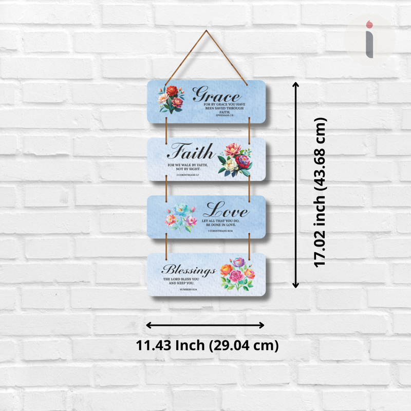 Grace, Faith & Love wall hanging