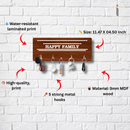 Happy Family Wooden Wall Key Holder - ICraft asia