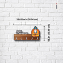 Wooden Key Holder with Guru Nanak Dev Ji - ICraft asia