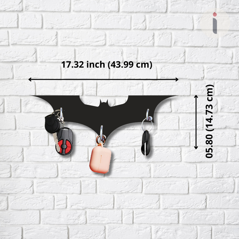 Batman Logo Wooden Wall Key Holder - ICraft asia