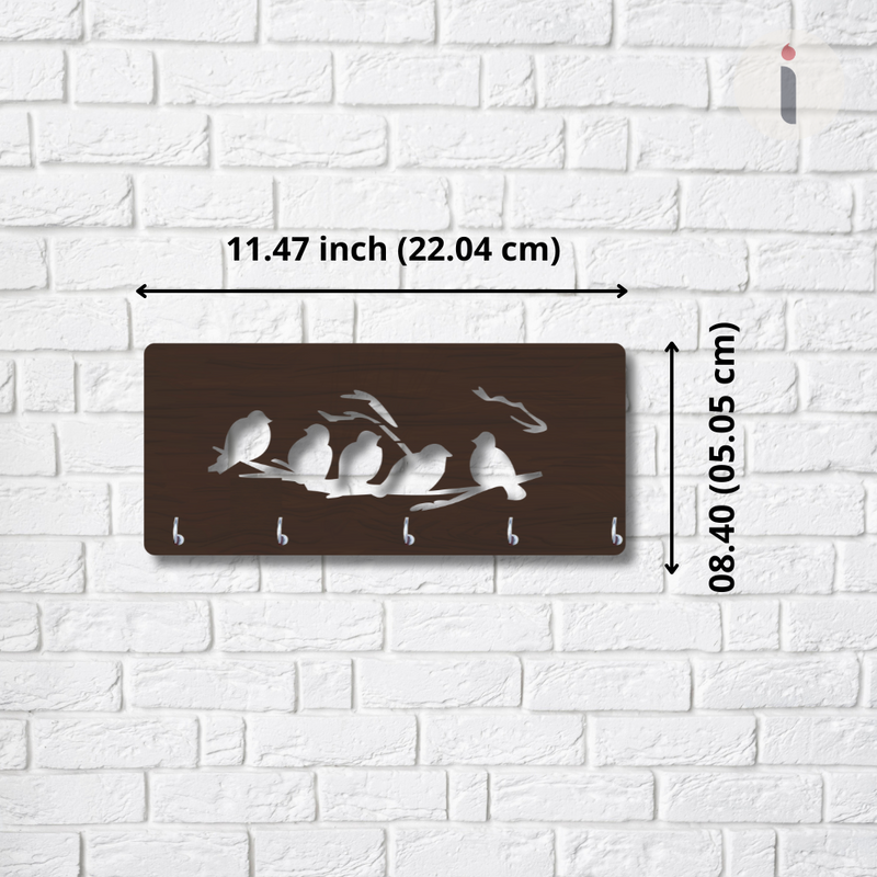 Birds on Branch Wooden Wall Key Holder - ICraft asia