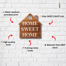 Home Sweet Home Wooden Wall Key Holder - ICraft asia