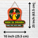 "Didi Da Dhaba" Wooden Wall Hanging - ICraft asia