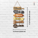 Bless the Food, Family & Love Wooden Wall Hanging