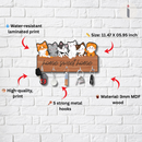Cute Cats “Home Sweet Home” Wooden Wall Key Holder - ICraft asia