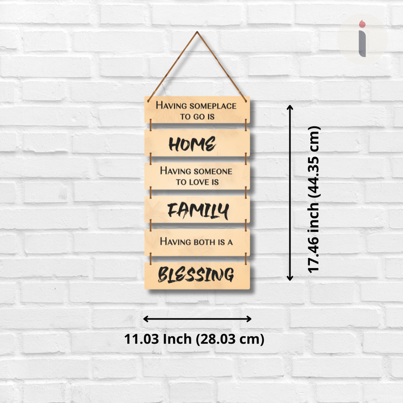 Home, Family & Blessings Wall Hanging