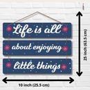 "Life is All About Enjoying Little Things" Wooden Wall Hanging - ICraft asia