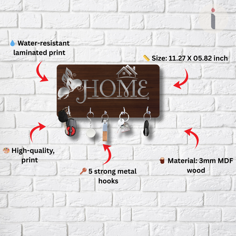 Home Wooden Wall Key Holder - ICraft asia