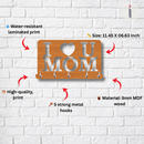 I Love You Mom & Dad Wooden Wall Key Holder - ICraft asia