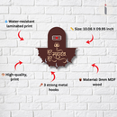 Har Har Mahadev Wooden Wall Key Holder - ICraft asia