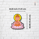 Cute Buddha on Lotus Wooden Wall Key Holder - ICraft asia