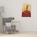 Peacock Motivational Lines Wooden Wall Hanging