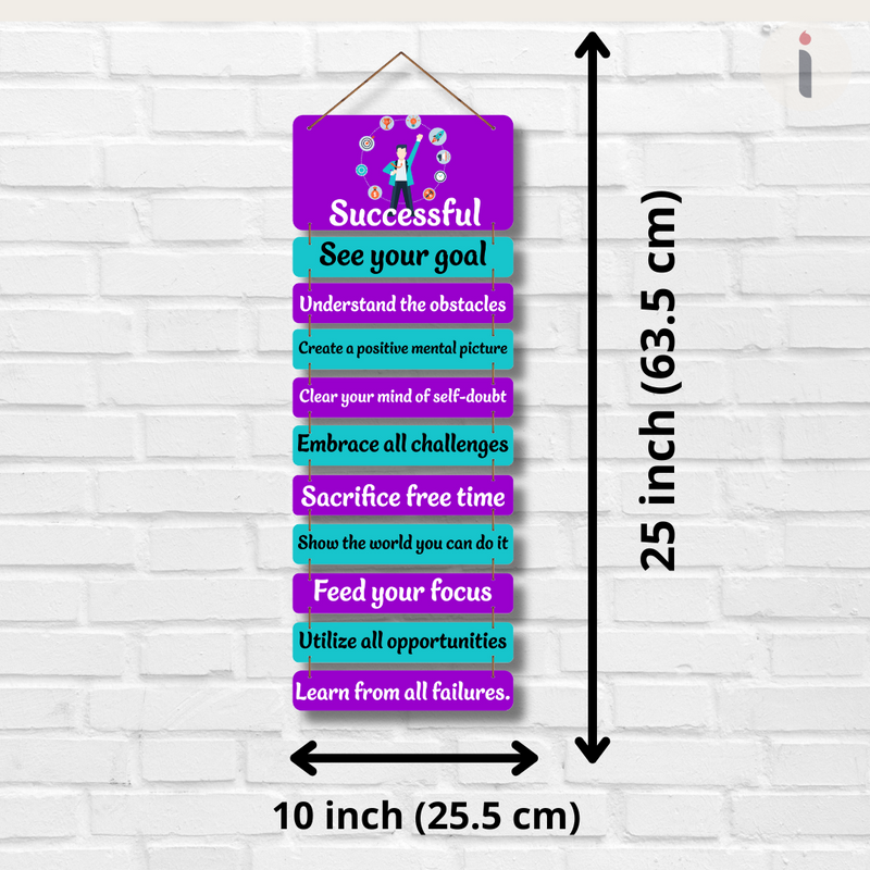 "Successful" wooden wall hanging