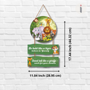 Jungle Friends Inspirational Wall Hanging