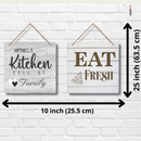 "Happiness is a Kitchen Full of Family, Eat Fresh" Wall Hanging - ICraft asia