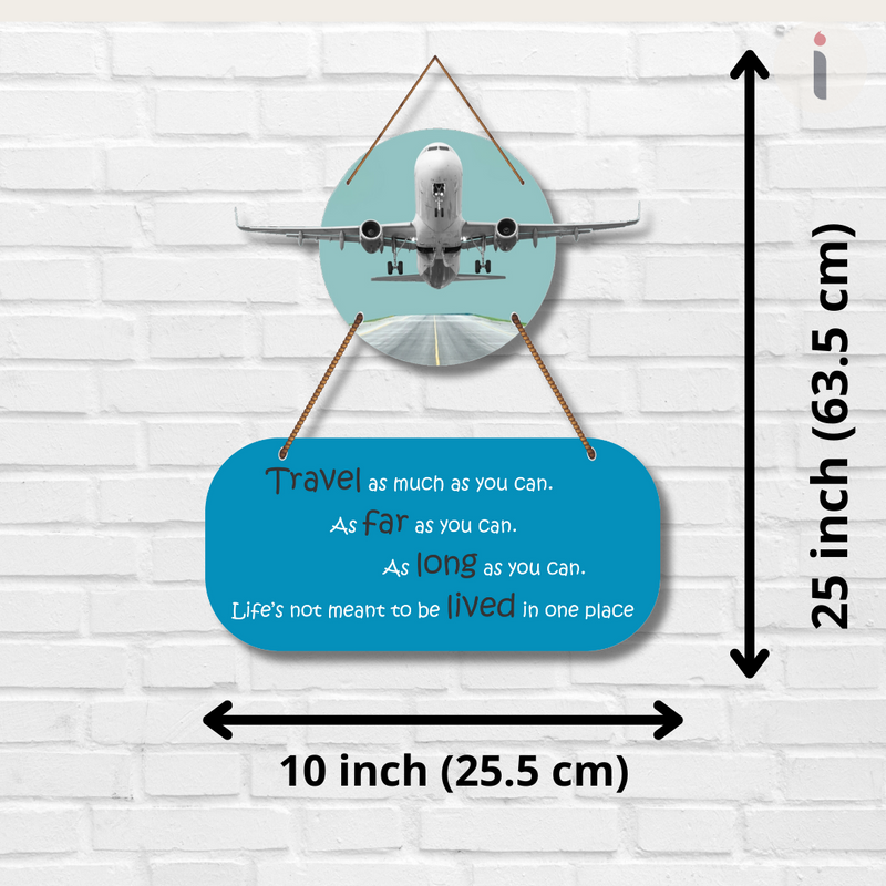 "Travel As Much As You Can" wall hanging