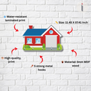 Wooden House Shaped Key Holder - ICraft asia