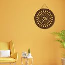 Om mandala wooden wall hanging
