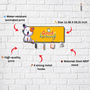 Good Morning Cat Wooden Wall Key Holder - ICraft asia