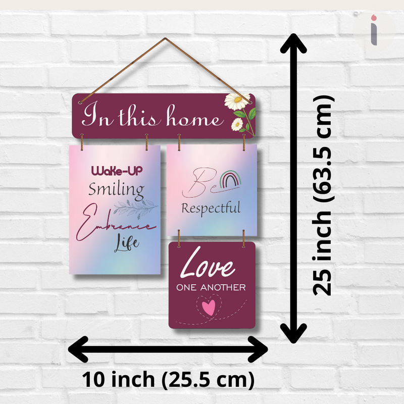 "In This Home Wake Up" Wall Hanging